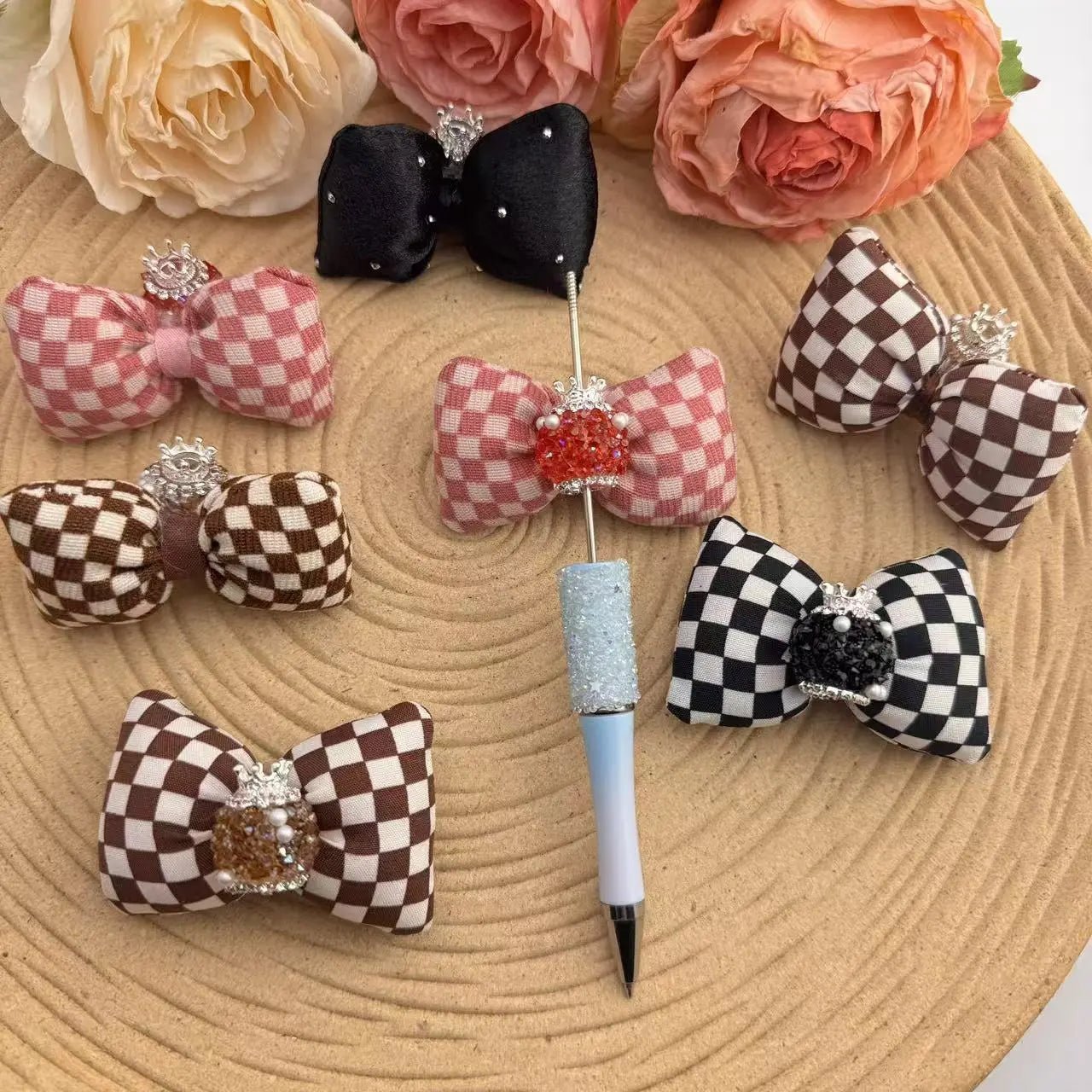 FS10034-16mm Sugar Beads With Bow -Zoe DIY Wholesale