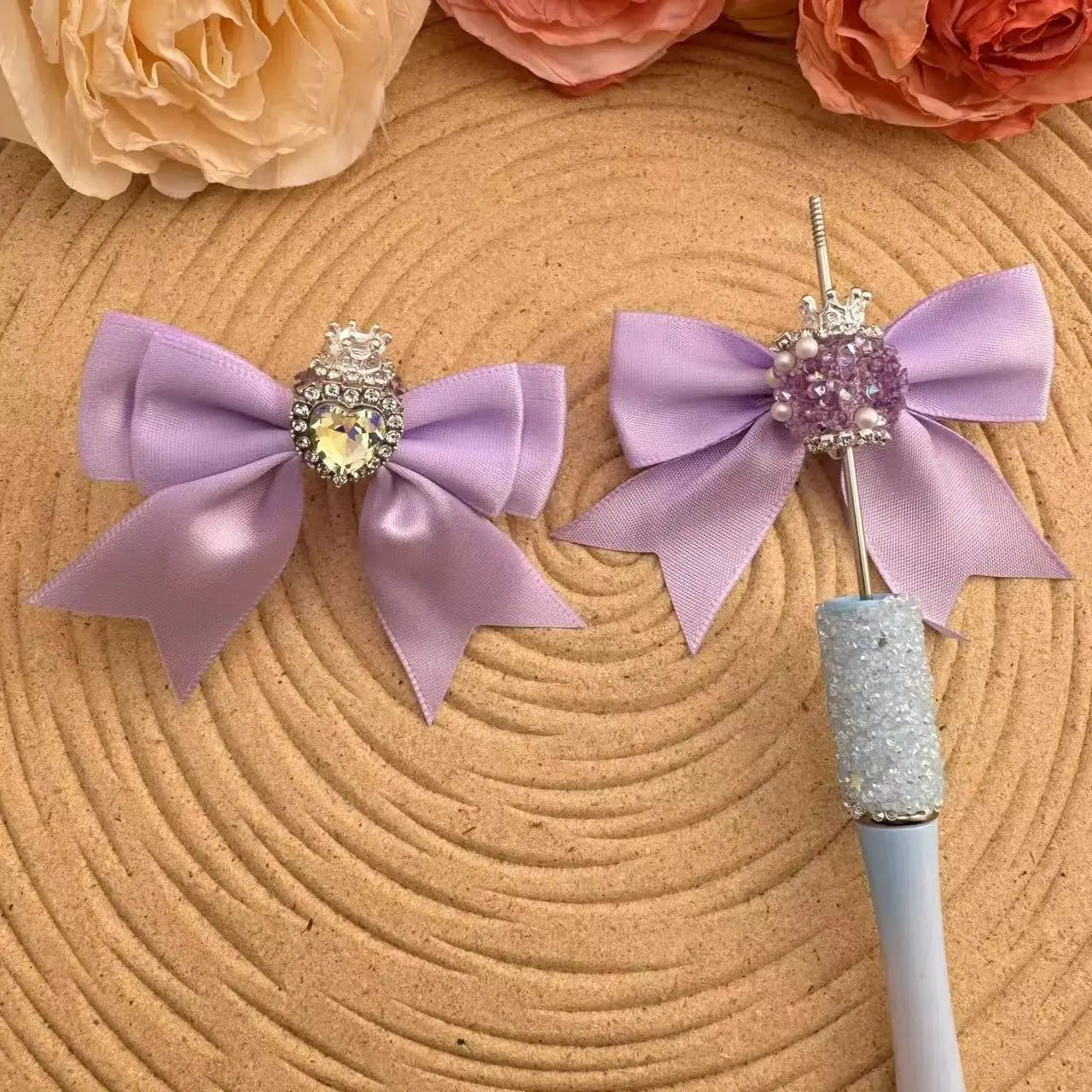 FS10035-16mm Sugar Beads With Bow -Zoe DIY Wholesale