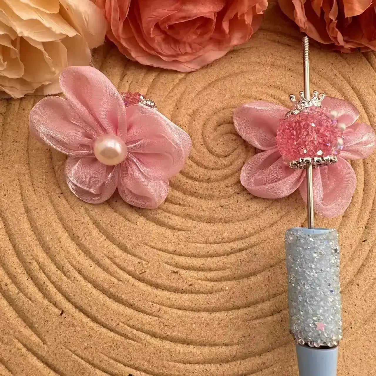 FS10036-16mm Sugar Beads With Flower -Zoe DIY Wholesale