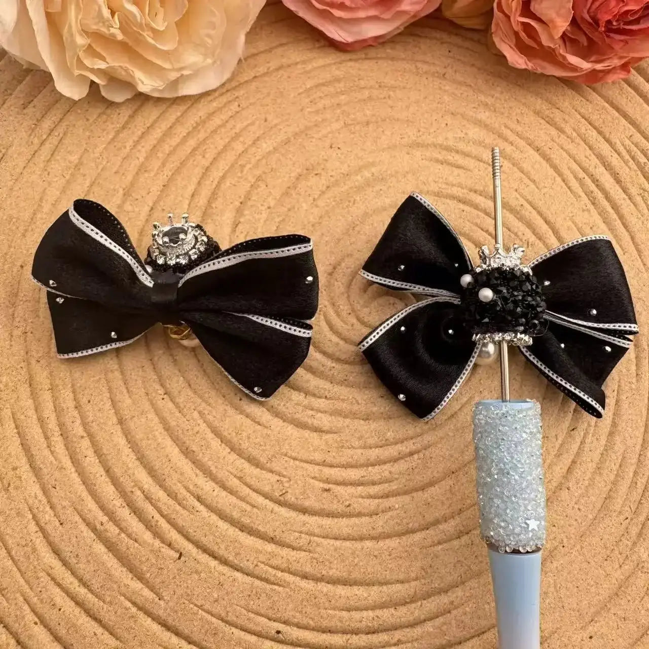 FS10038-16mm Pearl With Bow -Zoe DIY Wholesale
