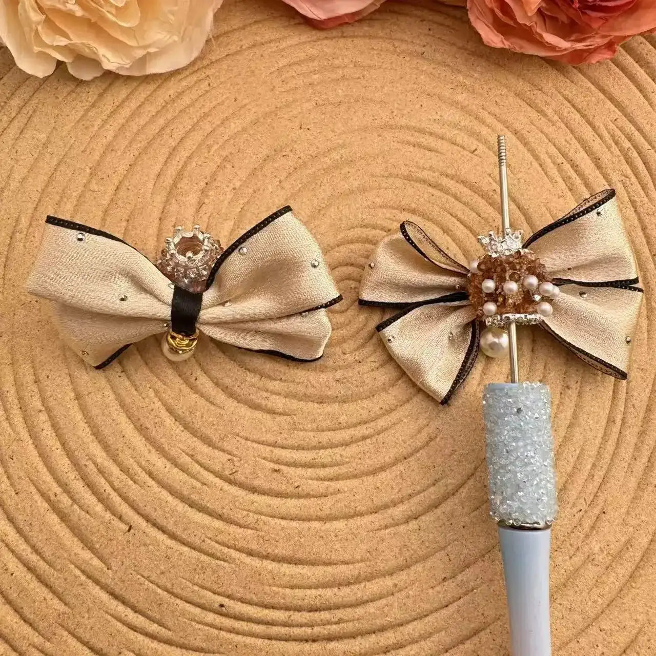 FS10038-16mm Pearl With Bow -Zoe DIY Wholesale
