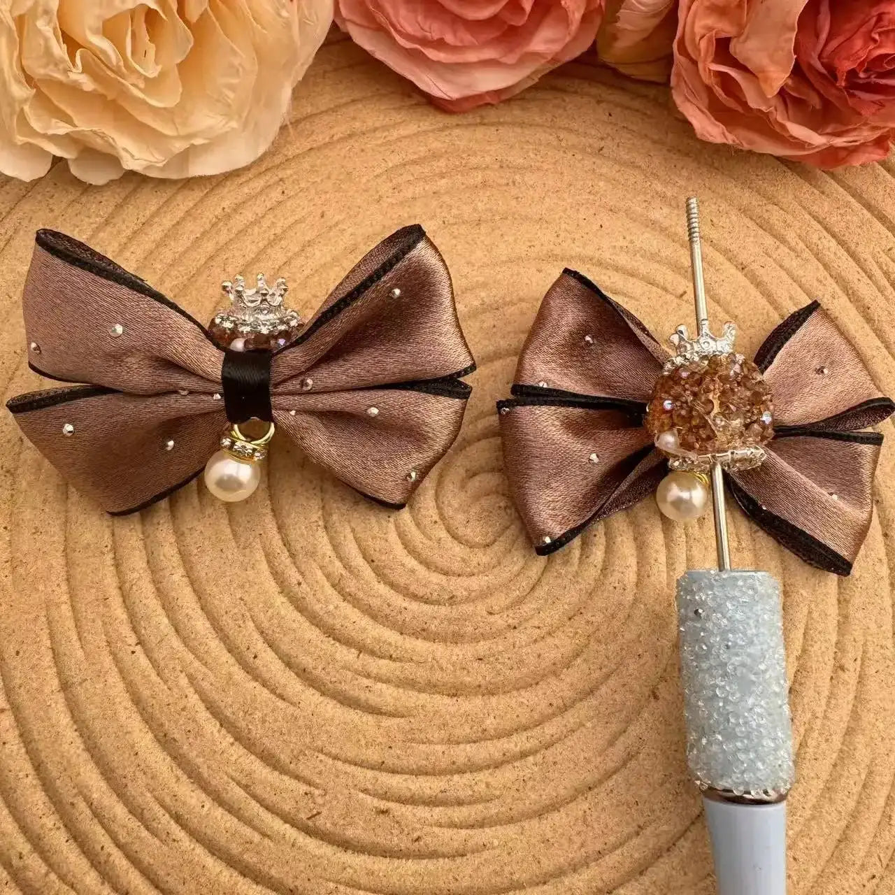 FS10038-16mm Pearl With Bow -Zoe DIY Wholesale