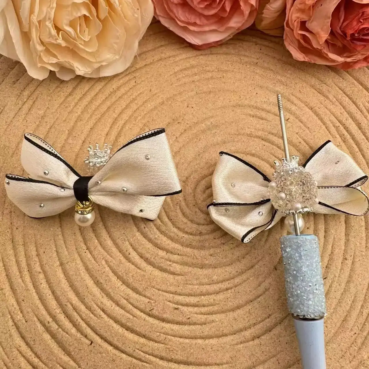 FS10038-16mm Pearl With Bow -Zoe DIY Wholesale