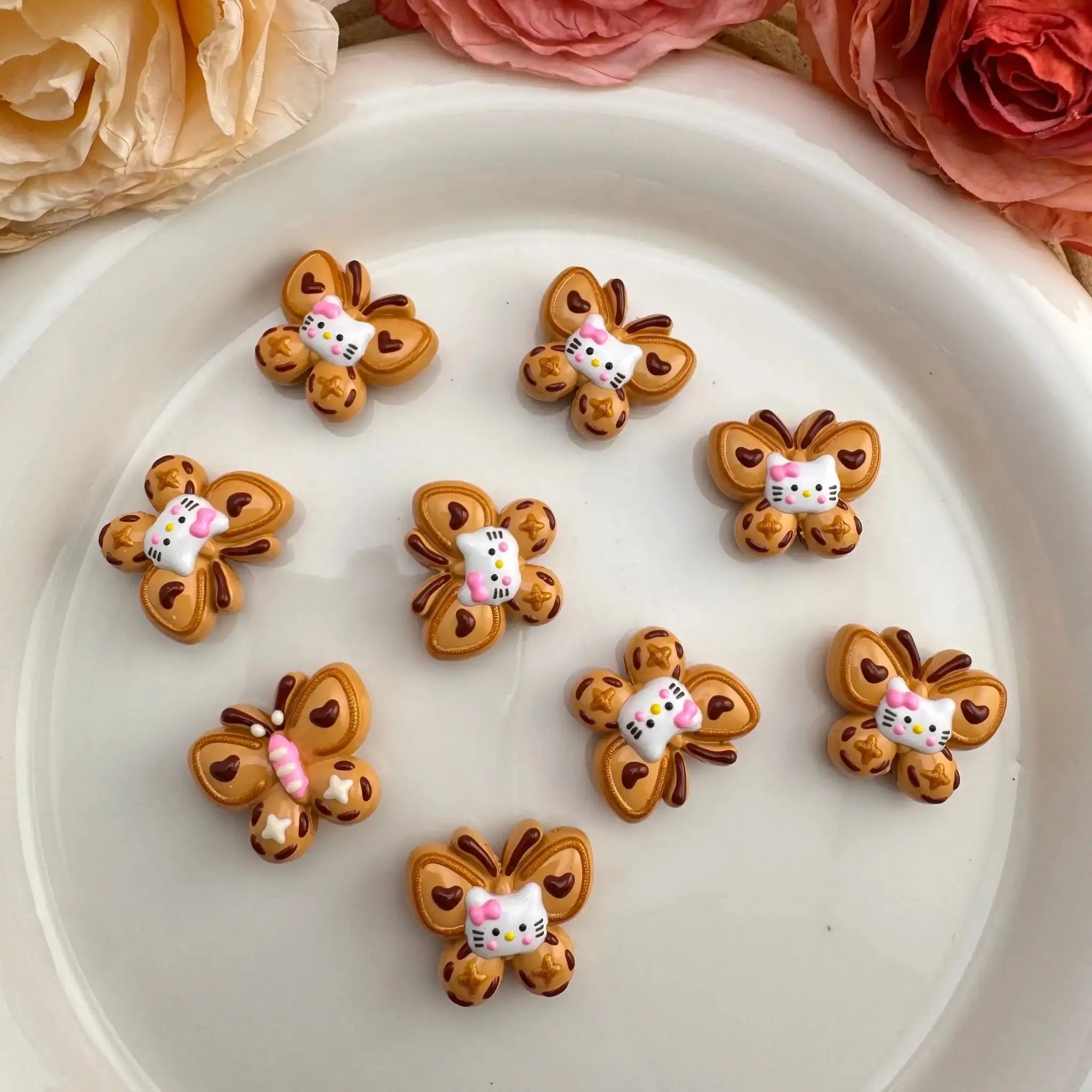 FS10041-HK Butterfly Hand-Painted Beads -Zoe DIY Wholesale