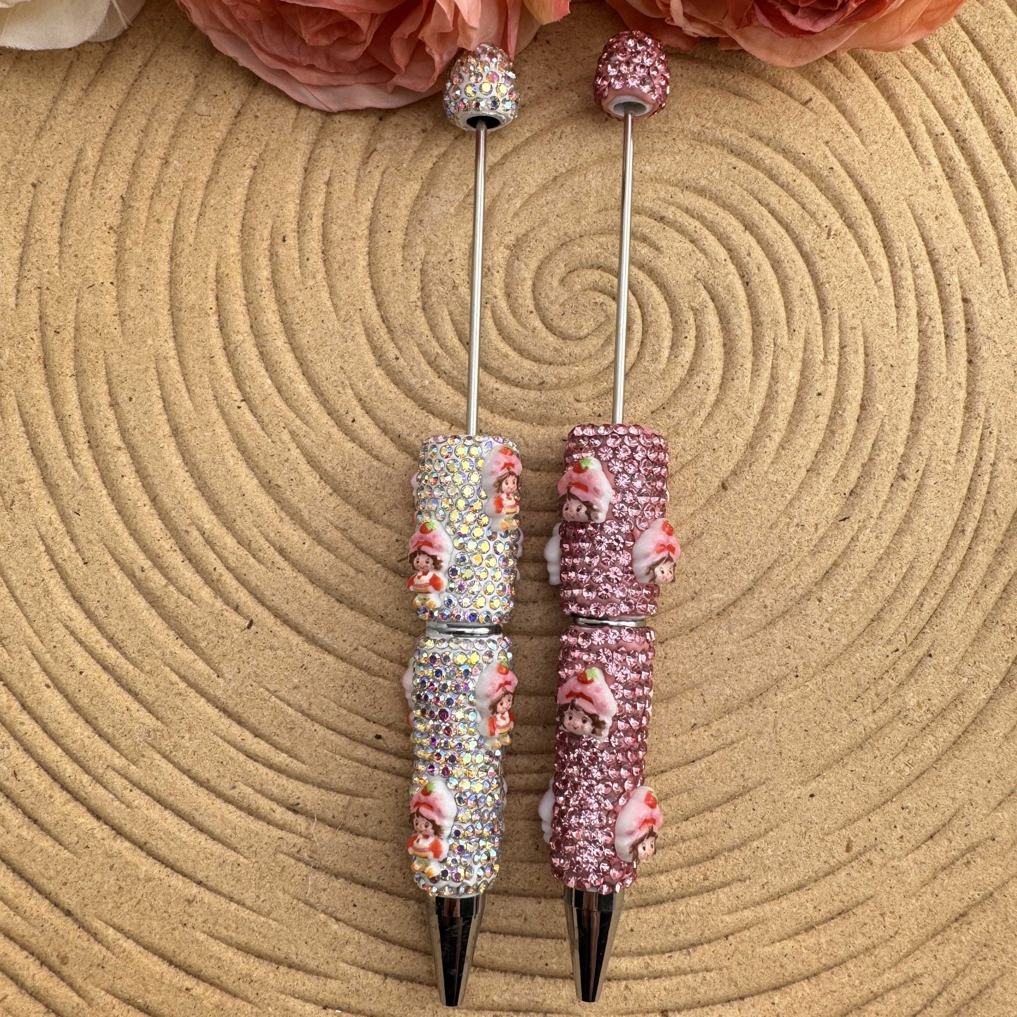 FS10055-Strawberry Girl Fancy Beadable Pens -Zoe DIY Wholesale