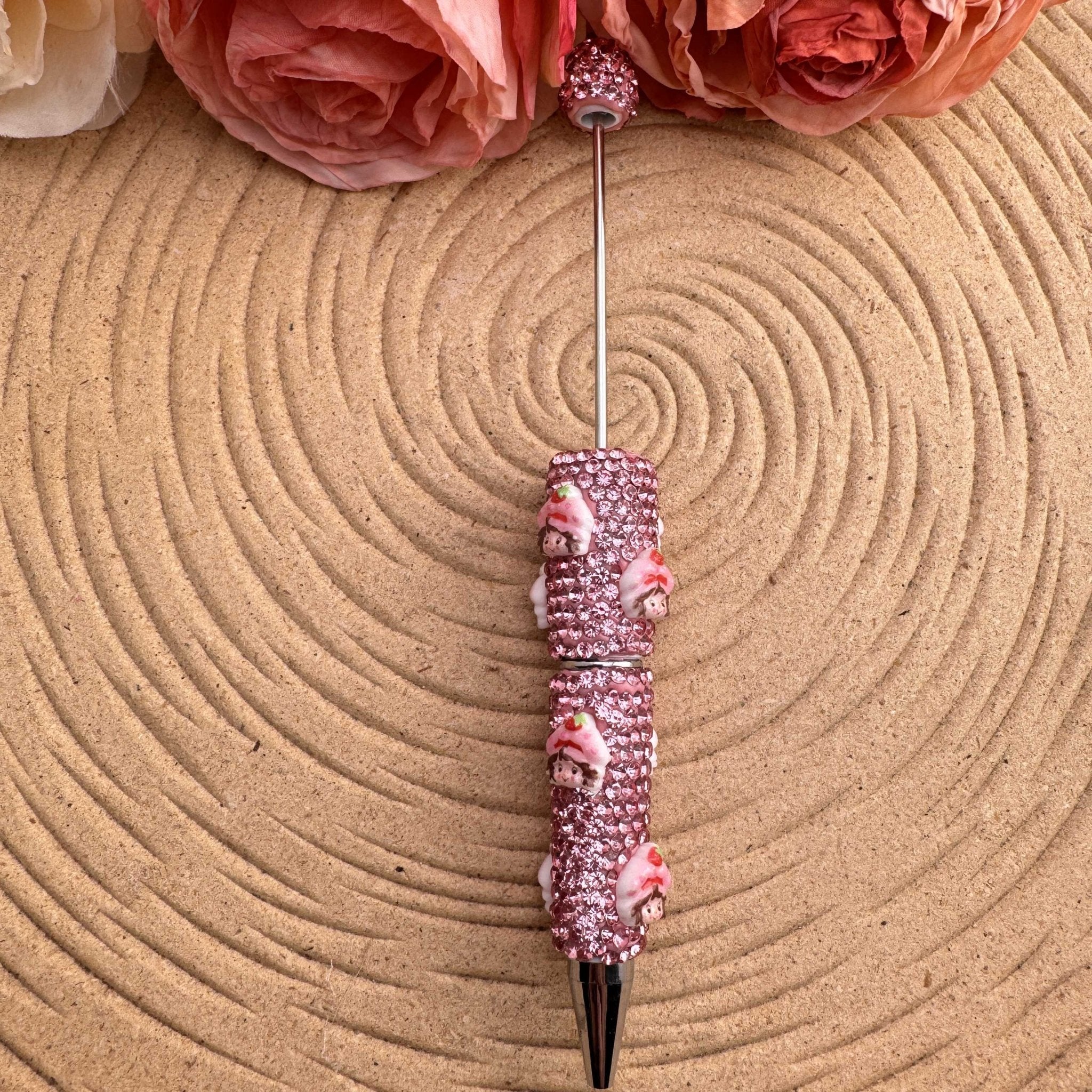FS10055-Strawberry Girl Fancy Beadable Pens -Zoe DIY Wholesale