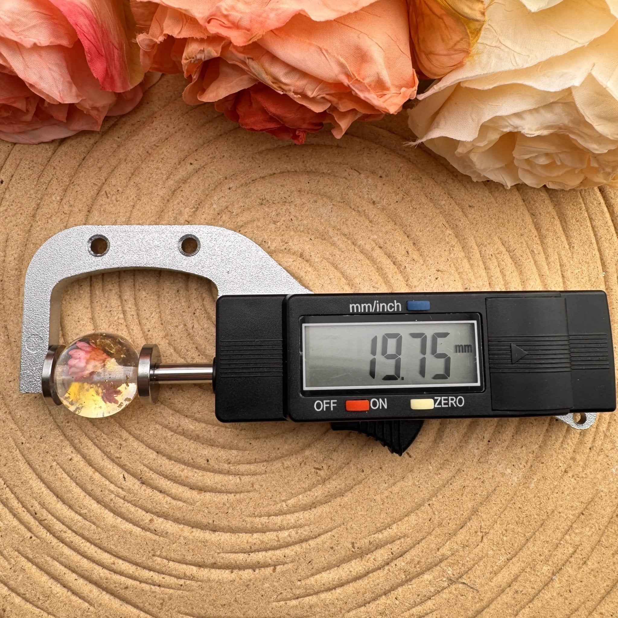 FS10063-20mm Dried Flower UV Coating Resin Beads For Beadable Pens Keychain Making -Zoe DIY Wholesale