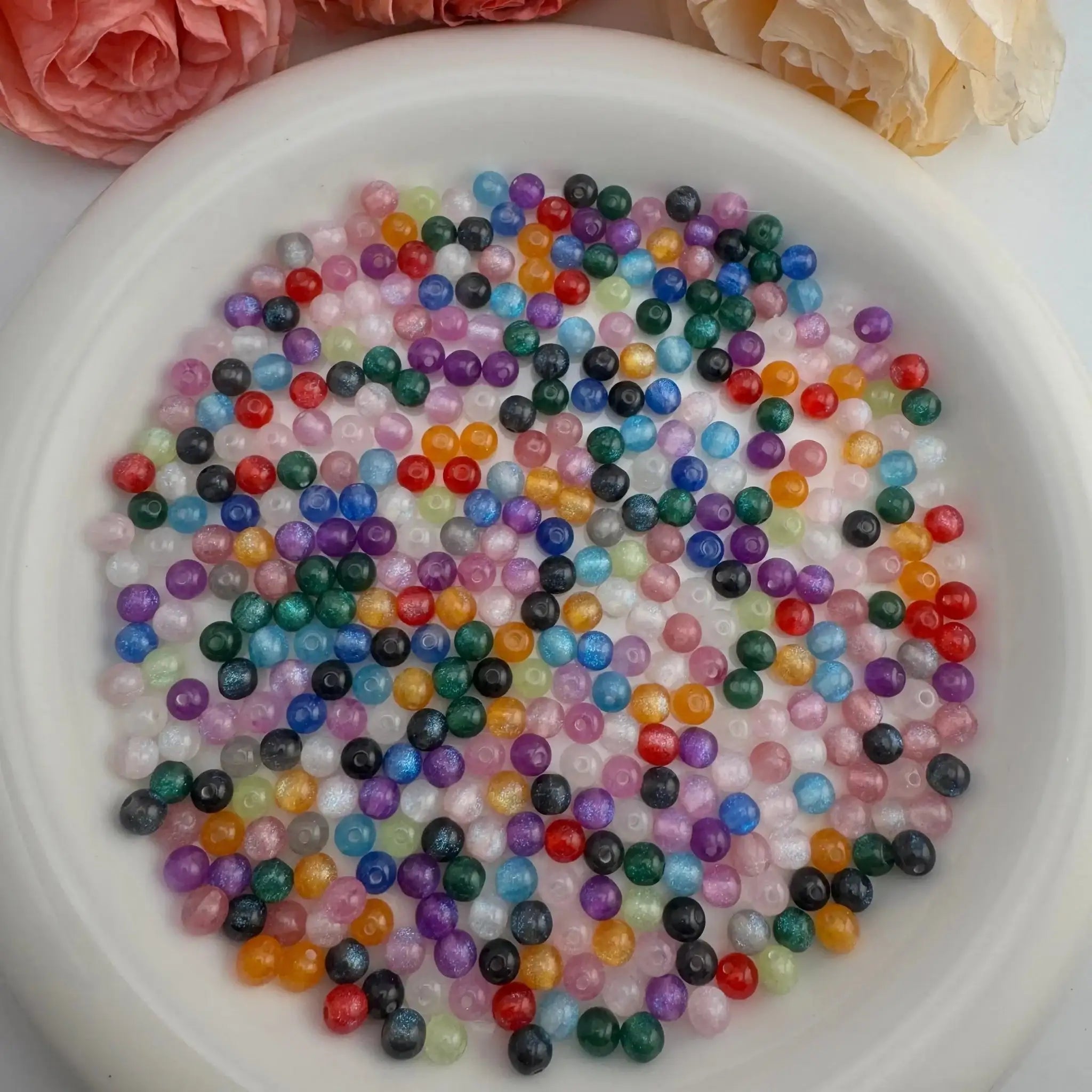 FS10067-6mm Galaxy Resin Beads Making Keychain Jewelry Making (hole Not For Pen) -Zoe DIY Wholesale