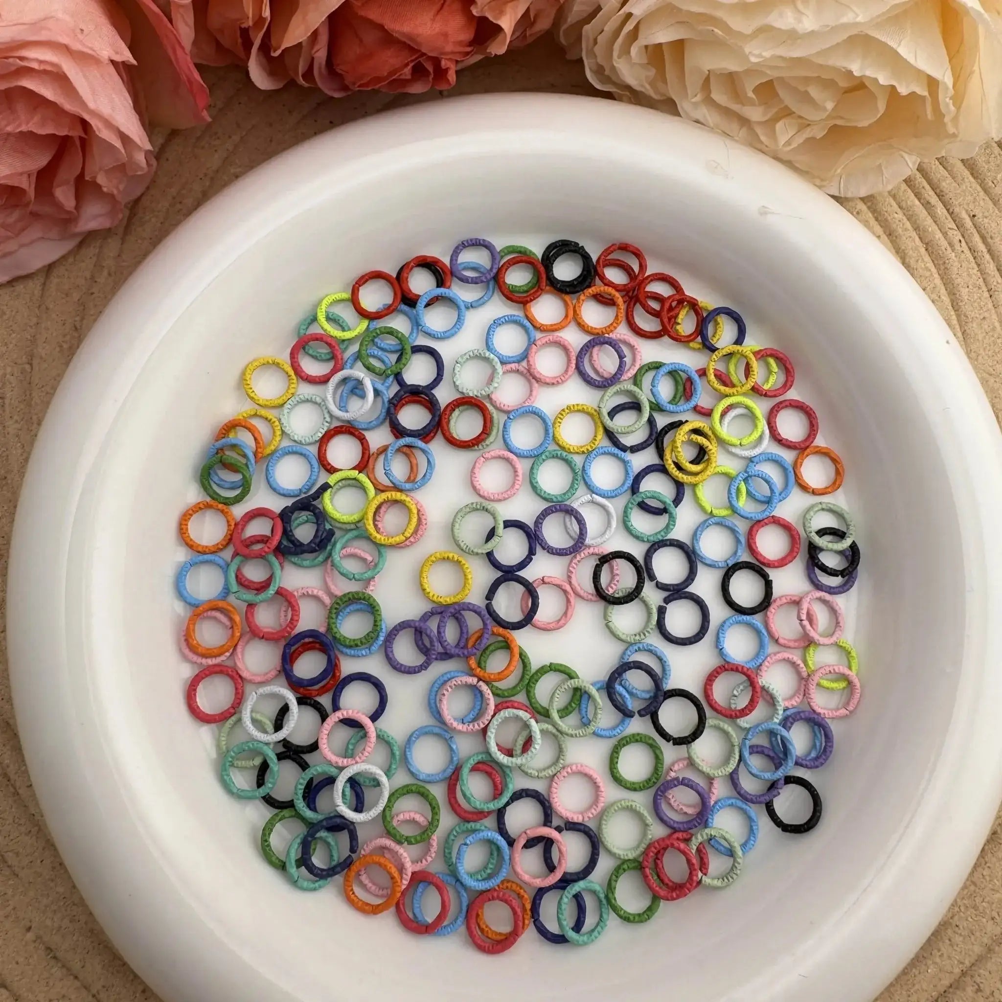FS10081-8mm Random Mixed Color Closed Ring For Making Keychain Jewelry Making -Zoe DIY Wholesale