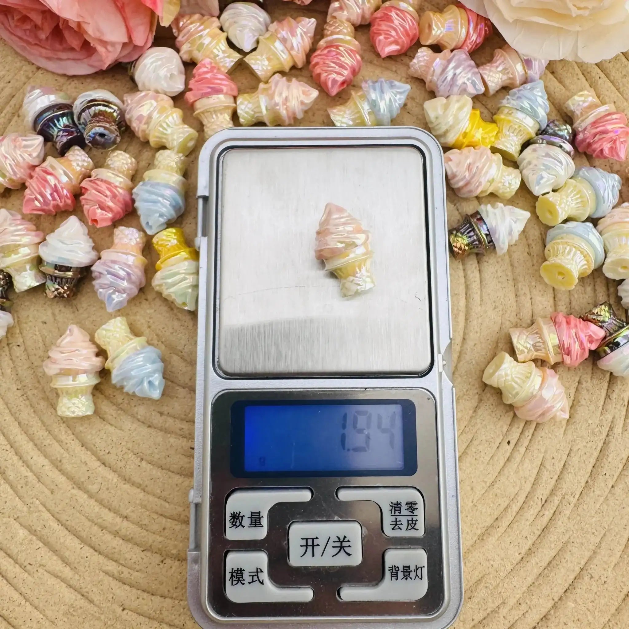 FS10084-14×22mm Random Mixed Ice Cream UV Coating Acrylic Beads For Beadable Pens Keychain Making -Zoe DIY Wholesale