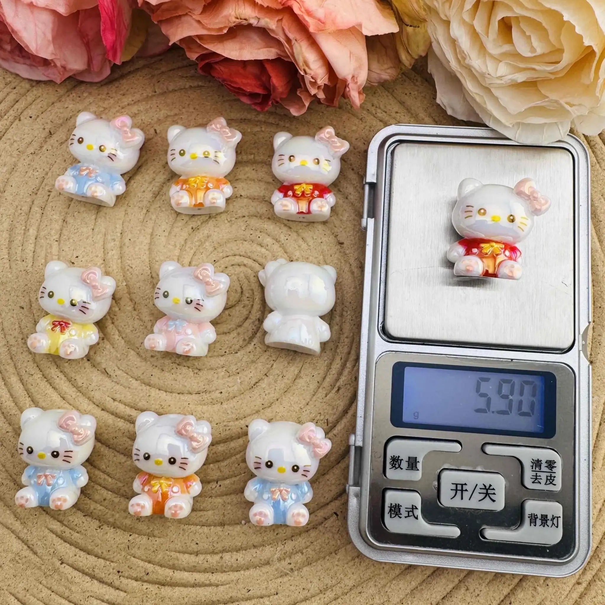 FS10089-About 21×26mm Sitting HK Resin Beads For Making Keychain Beadable Pens -Zoe DIY Wholesale