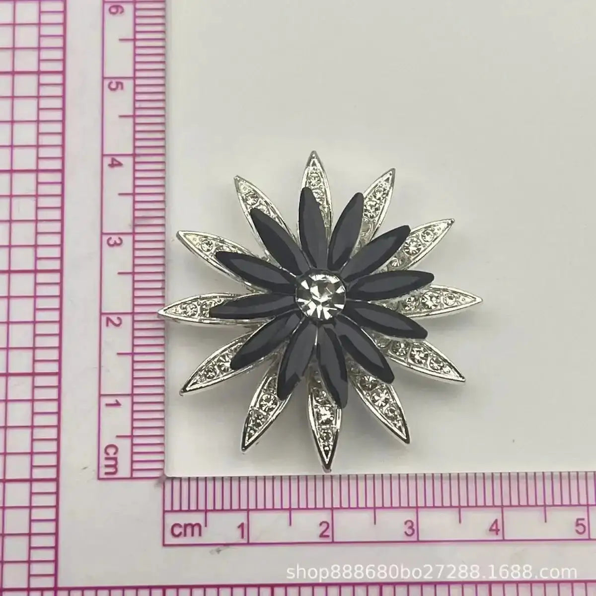 FS101035-About 38×38mm Sunflower Spinner Patch For Making Fancy Beads Or Other DIY Project -Zoe DIY Wholesale