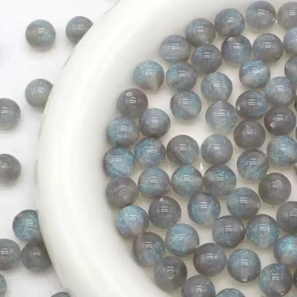 FS101057-16MM Galaxy Round Resin Beads Fit For Beadable Pens Keychain Jewelry Making -Zoe DIY Wholesale
