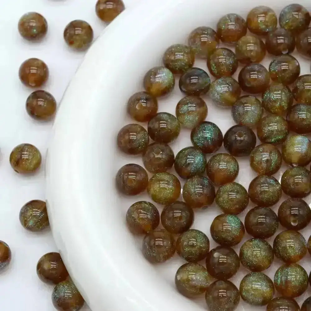FS101057-16MM Galaxy Round Resin Beads Fit For Beadable Pens Keychain Jewelry Making -Zoe DIY Wholesale