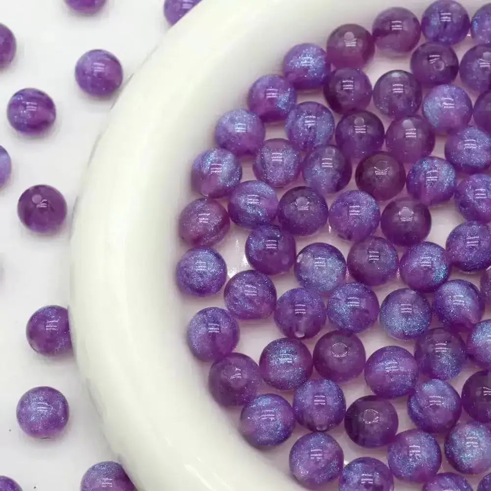FS101057-16MM Galaxy Round Resin Beads Fit For Beadable Pens Keychain Jewelry Making -Zoe DIY Wholesale