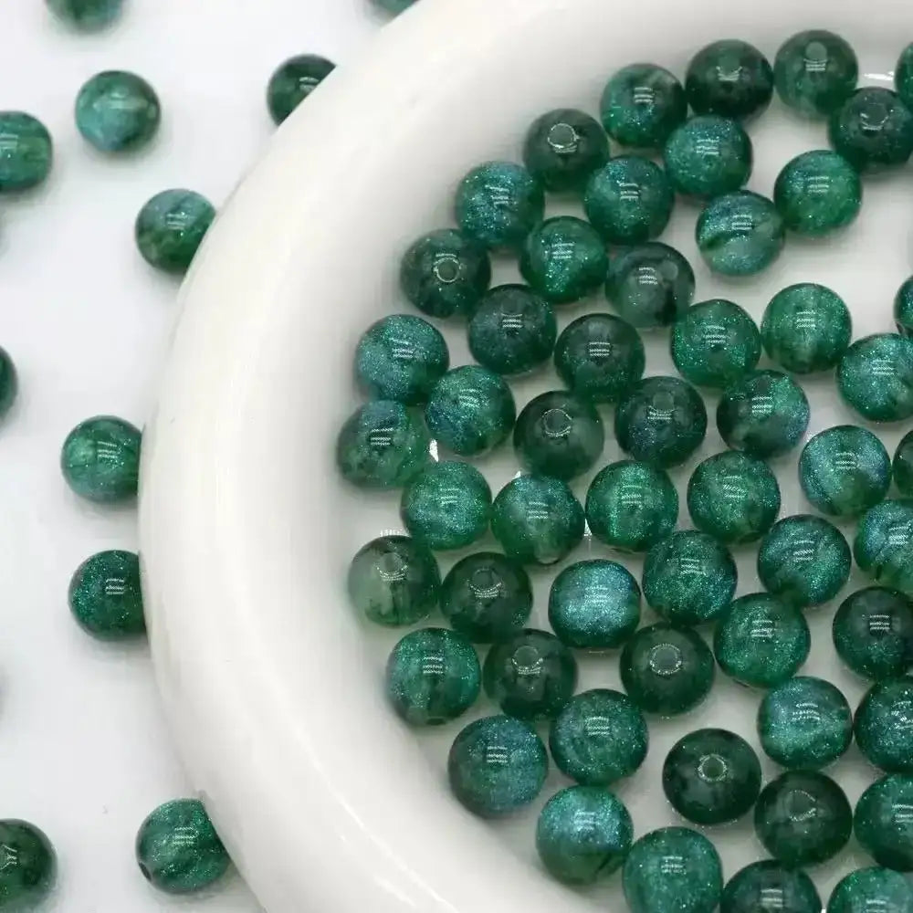 FS101057-16MM Galaxy Round Resin Beads Fit For Beadable Pens Keychain Jewelry Making -Zoe DIY Wholesale
