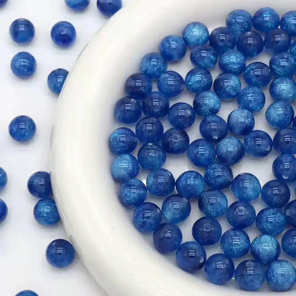 FS101057-16MM Galaxy Round Resin Beads Fit For Beadable Pens Keychain Jewelry Making -Zoe DIY Wholesale