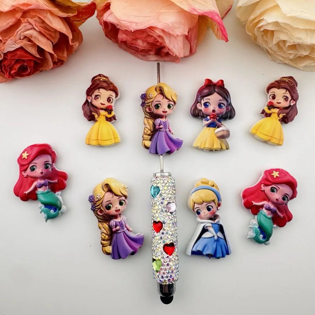 FS101058-Mixed Princess Resin Beads -Zoe DIY Wholesale