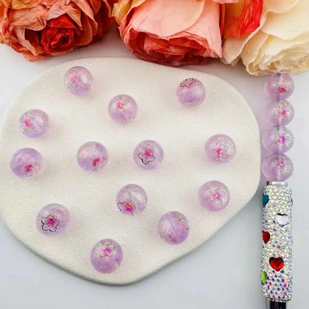 FS101060-16mm Glitter Metal Flower Pouring Resin Beads -Zoe DIY Wholesale