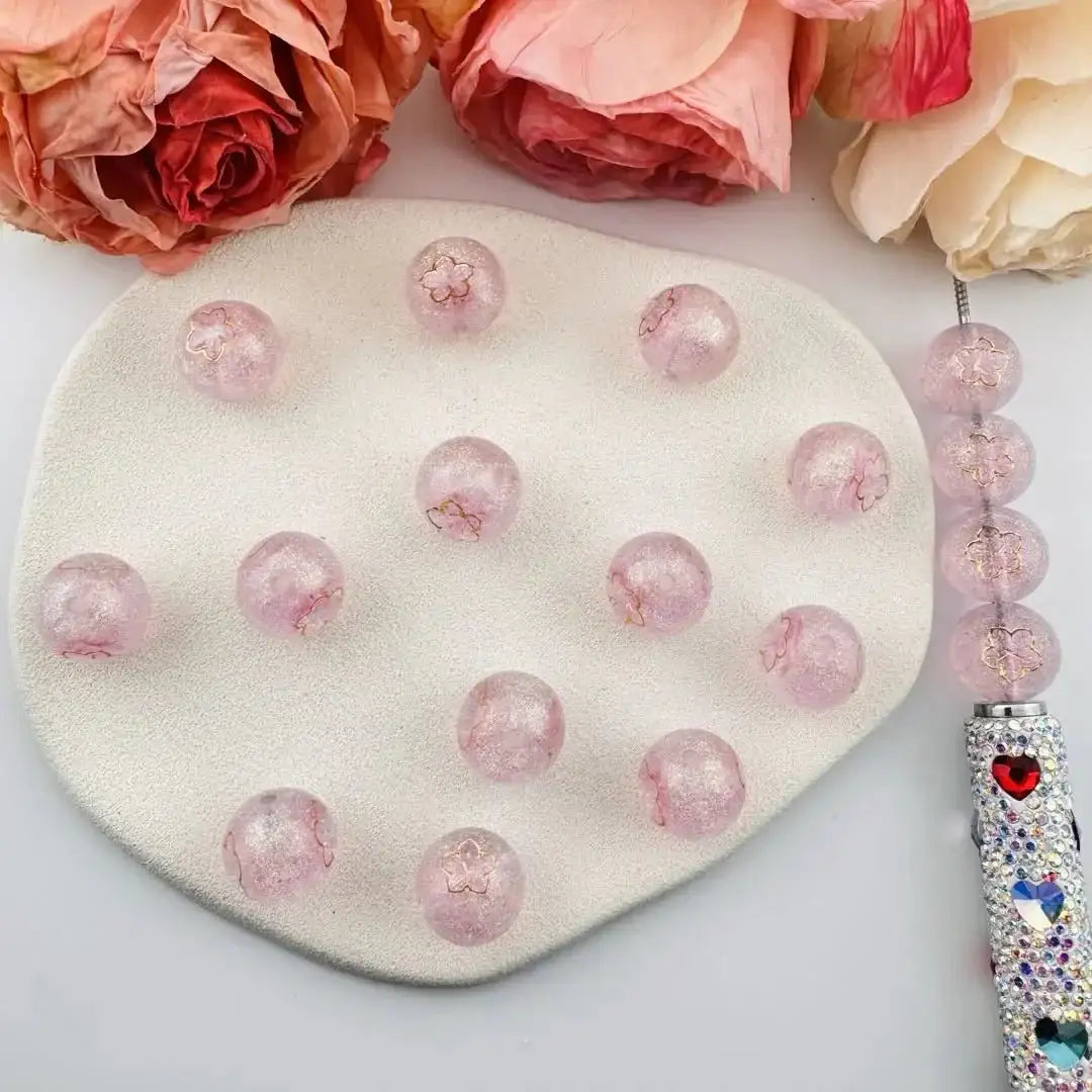 FS101060-16mm Glitter Metal Flower Pouring Resin Beads -Zoe DIY Wholesale