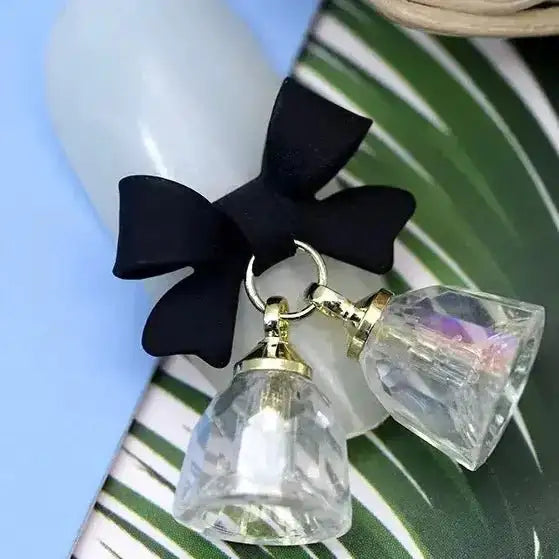 FS101104-About 17×19mm Bow Metal Crystal Bell Nail Charms For Making Fancy Beads Or Fancy Beadable Pens -Zoe DIY Wholesale