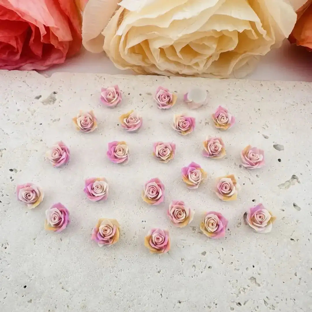 FS101202-About 9mm Luminous Hard Flower Nail Charms -Zoe DIY Wholesale