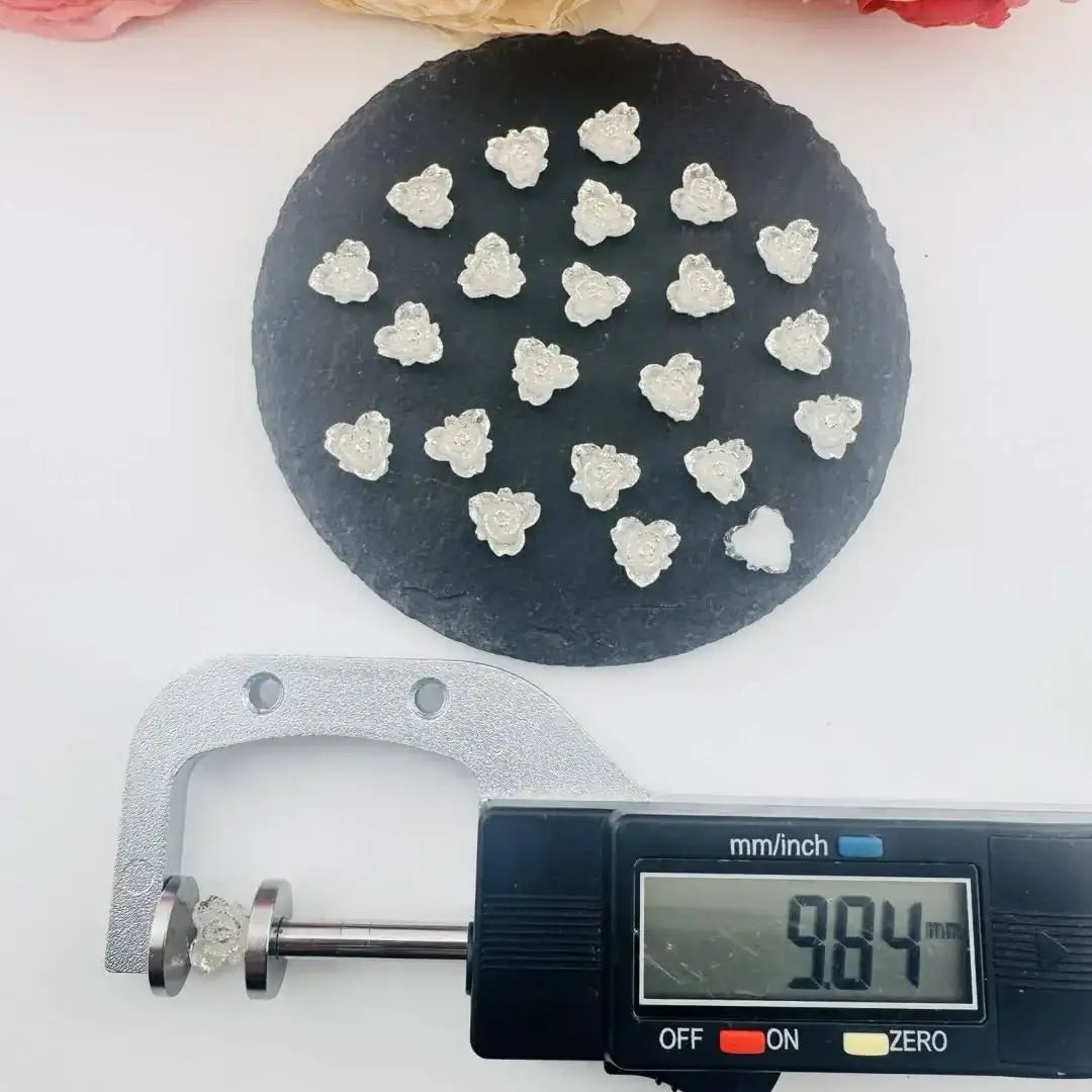FS101203-About 10mm Heart Shapes Luminous Hard Flower Nail Charms -Zoe DIY Wholesale