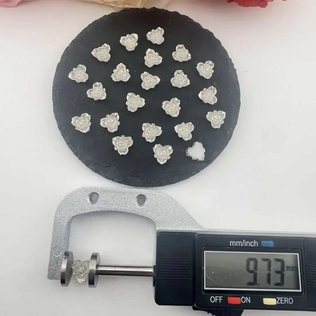 FS101203-About 10mm Heart Shapes Luminous Hard Flower Nail Charms -Zoe DIY Wholesale