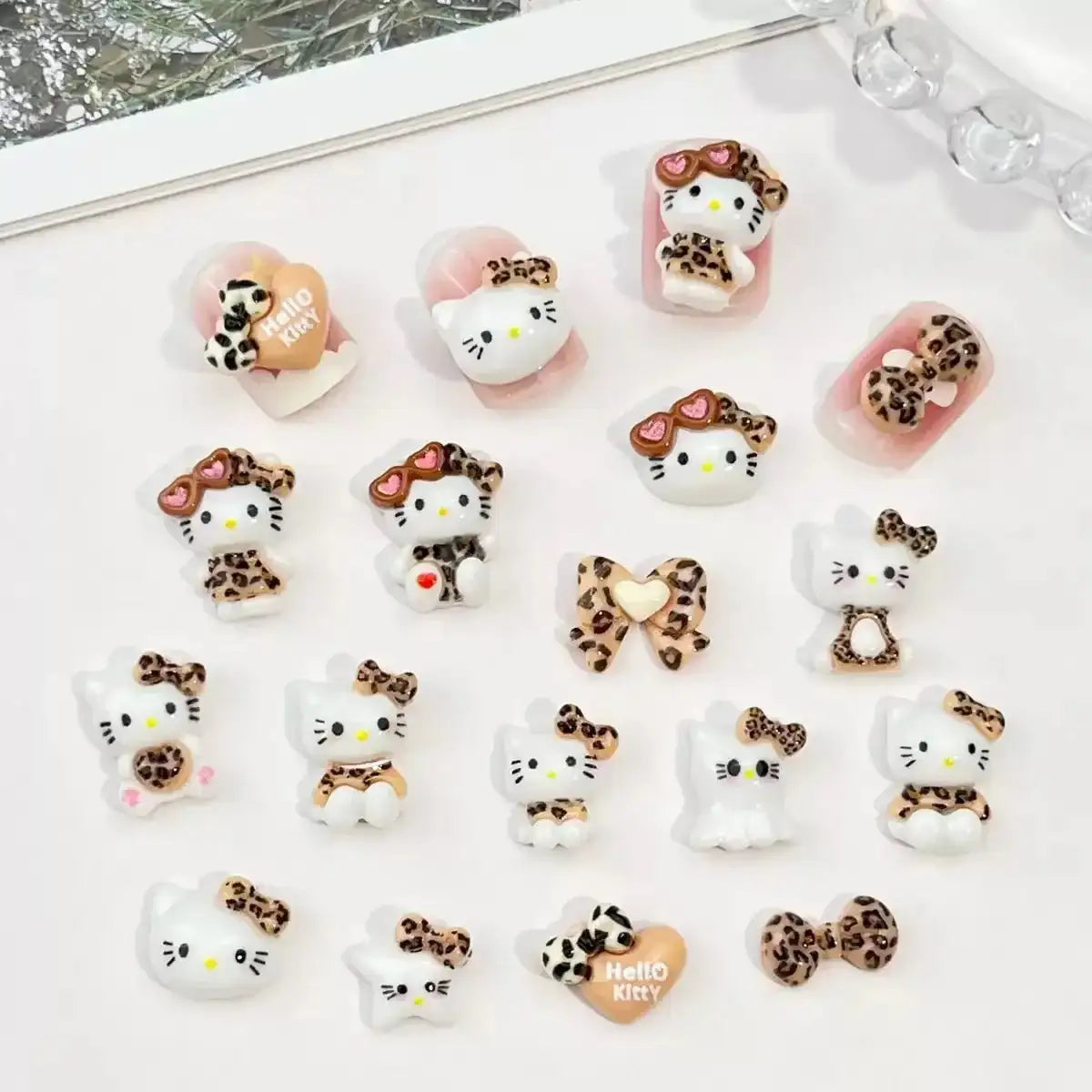 FS101209-Random Mixed Leopard Print Nail Charms For Making Fancy Beads Or Fancy Pen -Zoe DIY Wholesale