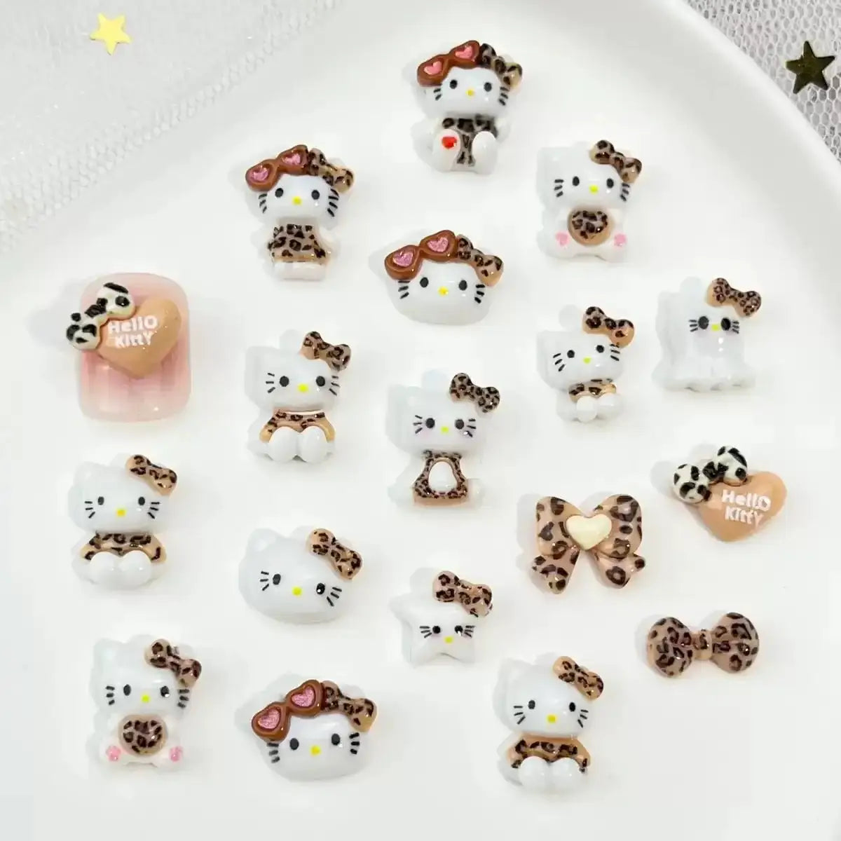 FS101209-Random Mixed Leopard Print Nail Charms For Making Fancy Beads Or Fancy Pen -Zoe DIY Wholesale