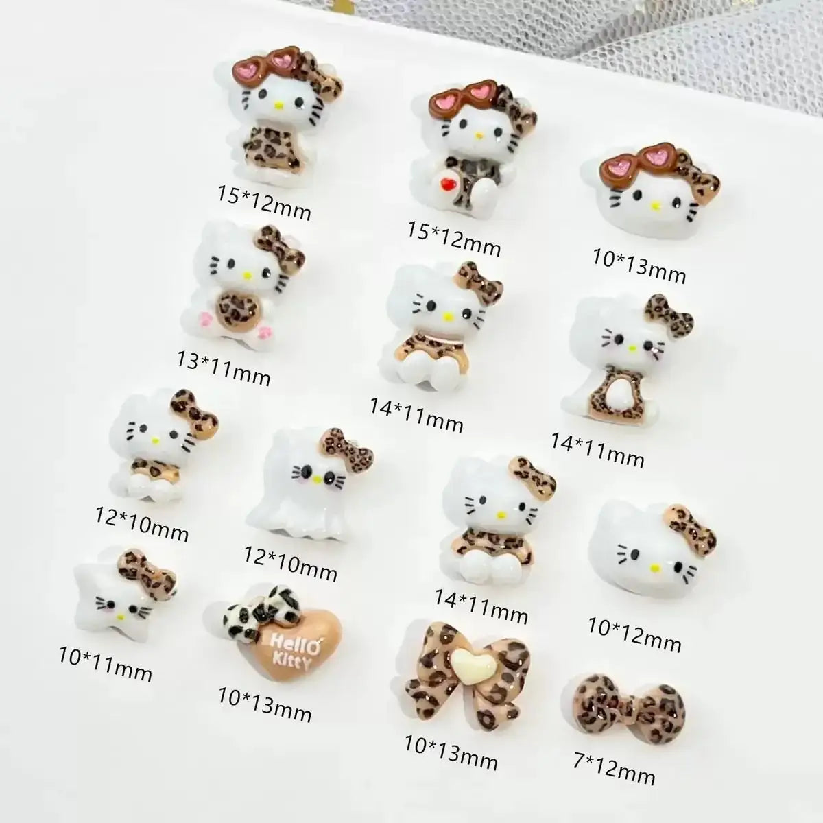 FS101209-Random Mixed Leopard Print Nail Charms For Making Fancy Beads Or Fancy Pen -Zoe DIY Wholesale