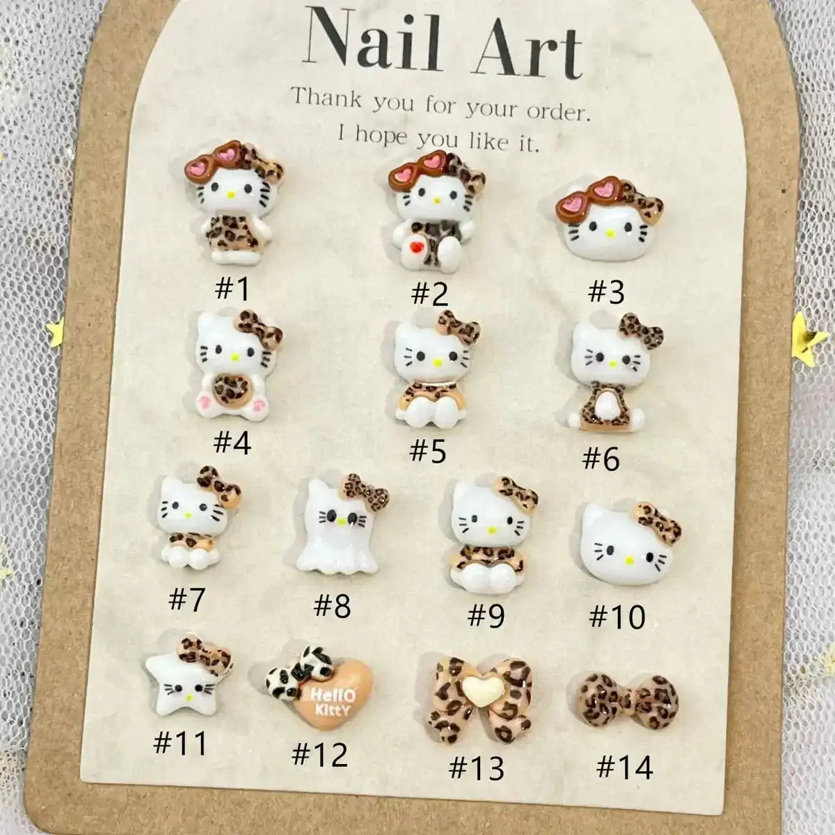 FS101209-Random Mixed Leopard Print Nail Charms For Making Fancy Beads Or Fancy Pen -Zoe DIY Wholesale