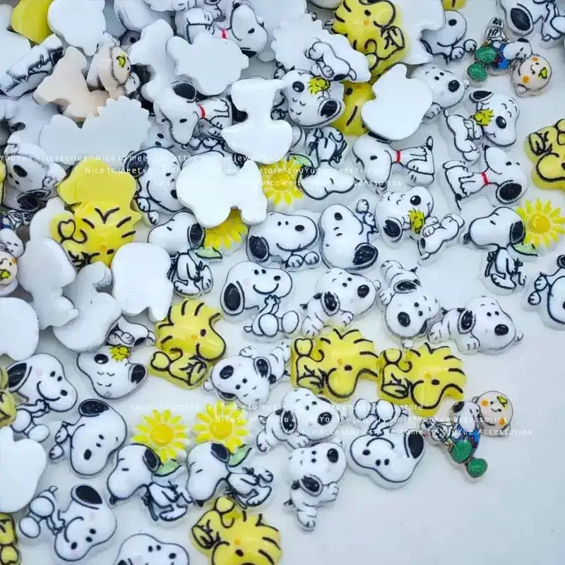 FS101210-Random Mixed Snoopy Nail Charms For Making Fancy Pens Or Fancy Beads -Zoe DIY Wholesale