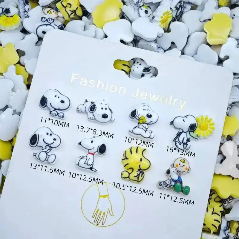 FS101210-Random Mixed Snoopy Nail Charms For Making Fancy Pens Or Fancy Beads -Zoe DIY Wholesale