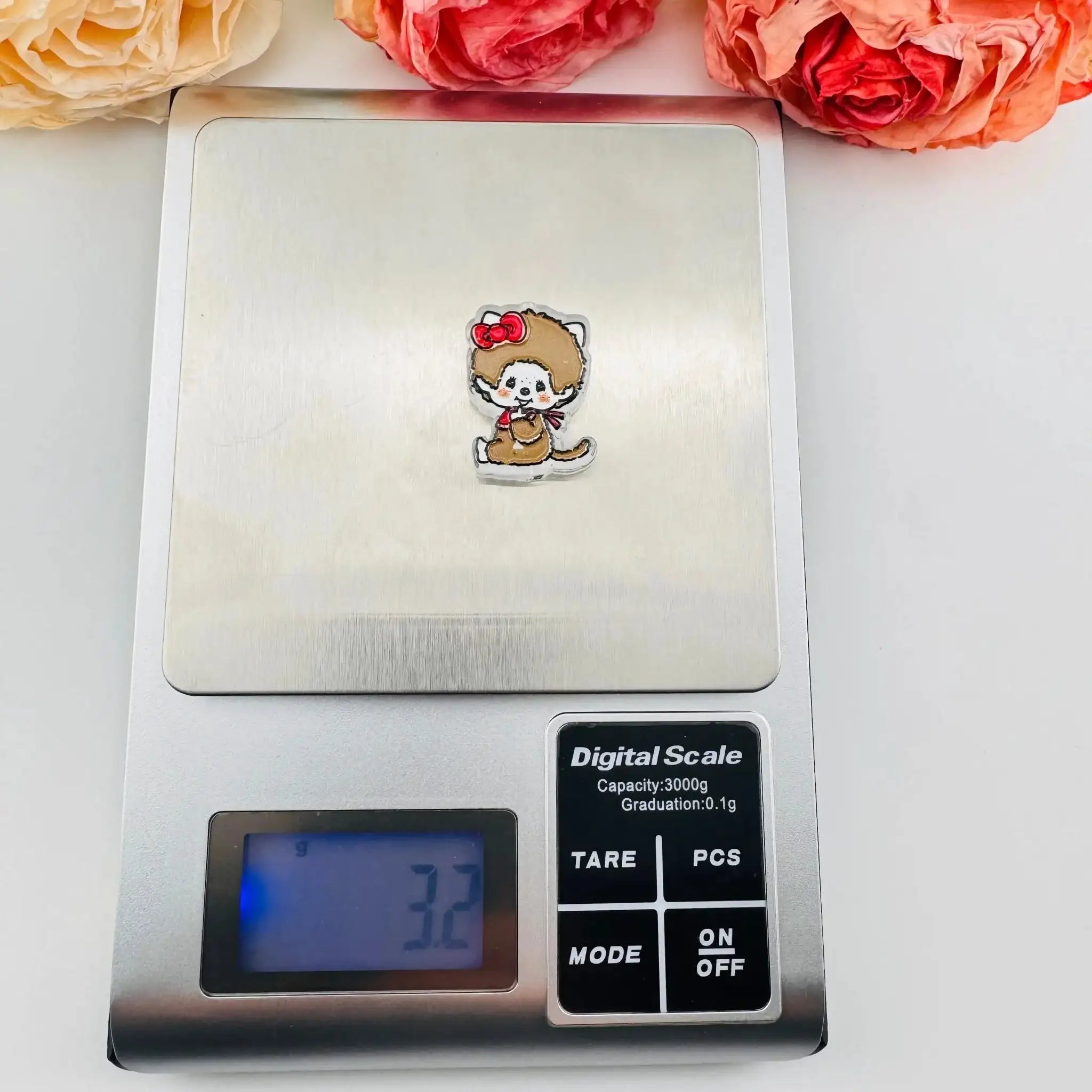 FS101261-About 23*29mm Monchhichi Acrylic Beads For Beadable Pens Keychain Making -Zoe DIY Wholesale