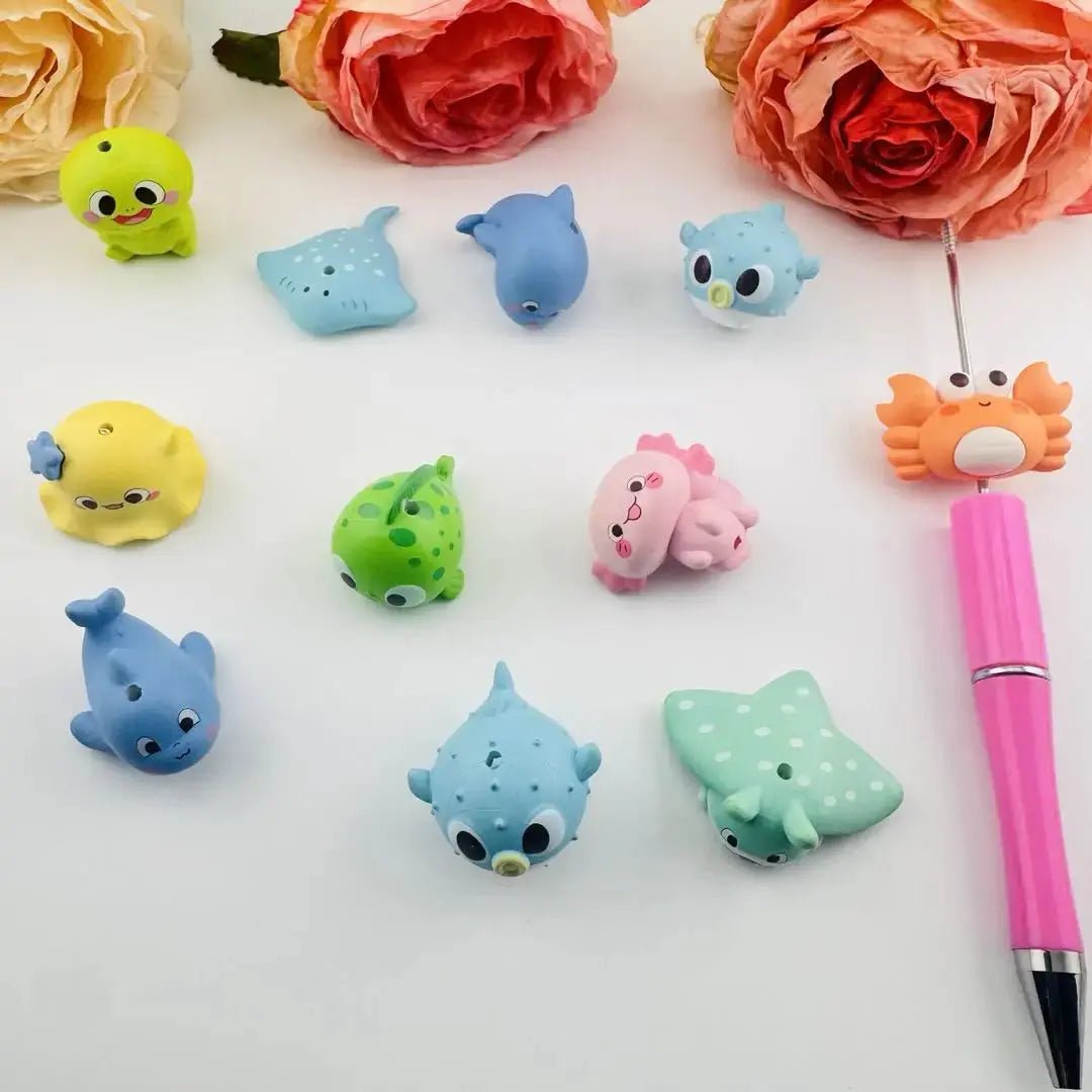 FS101267-marine organism resin beads -Zoe DIY Wholesale