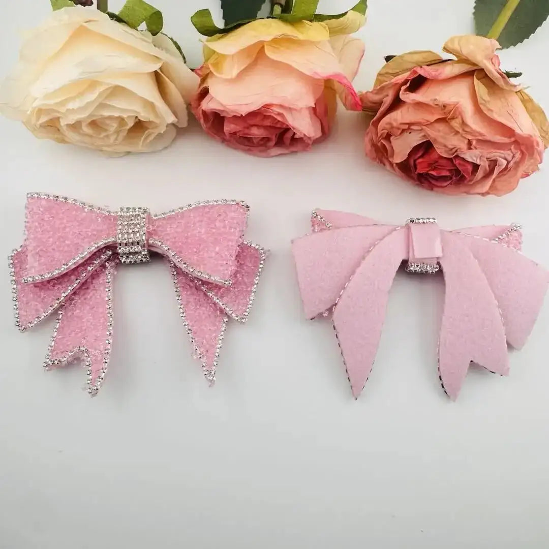 FS101280-About 9*11cm Sugar Fabric Bow -Zoe DIY Wholesale