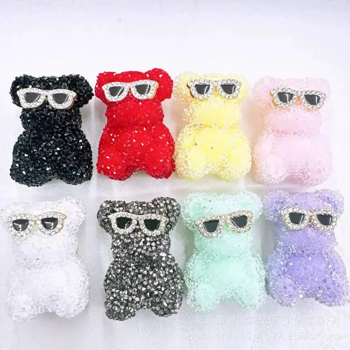 FS101337-About 24*35mm Sugar Bear Beads For Beadable Pens Keychain Making -Zoe DIY Wholesale