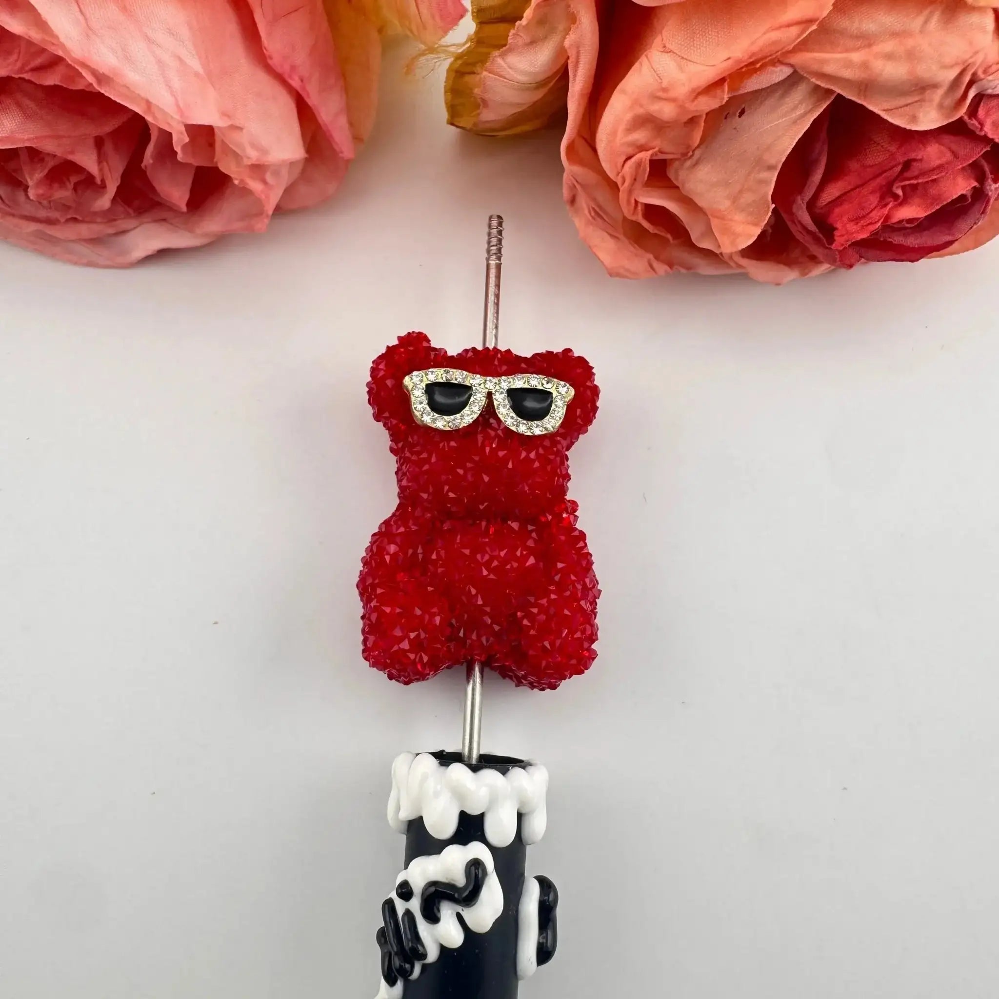 FS101337-About 24*35mm Sugar Bear Beads For Beadable Pens Keychain Making -Zoe DIY Wholesale