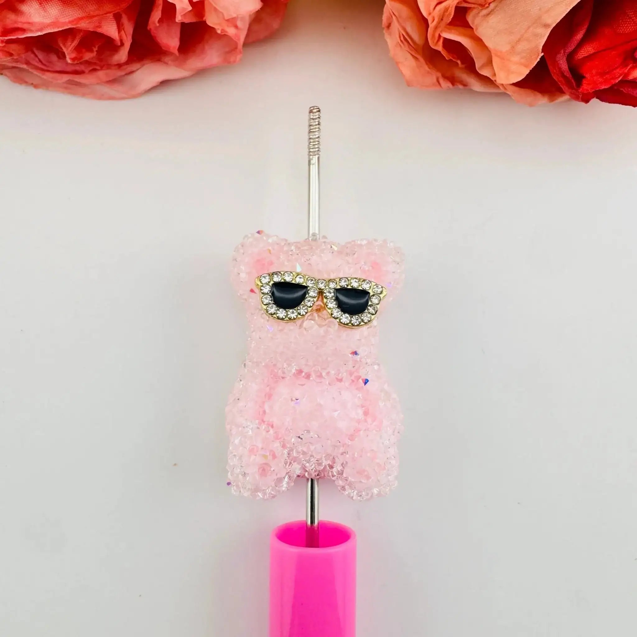 FS101337-About 24*35mm Sugar Bear Beads For Beadable Pens Keychain Making -Zoe DIY Wholesale