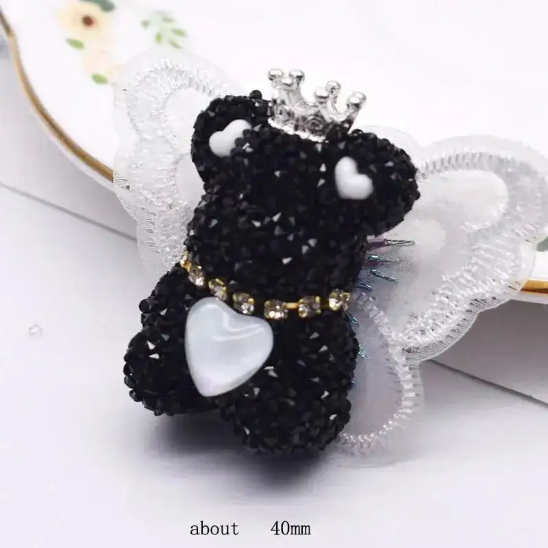 FS101355-About 40mm*46mm Butterfly Wing Bear Sugar Acrylic Beads For Making Beadable Pens Keychain -Zoe DIY Wholesale