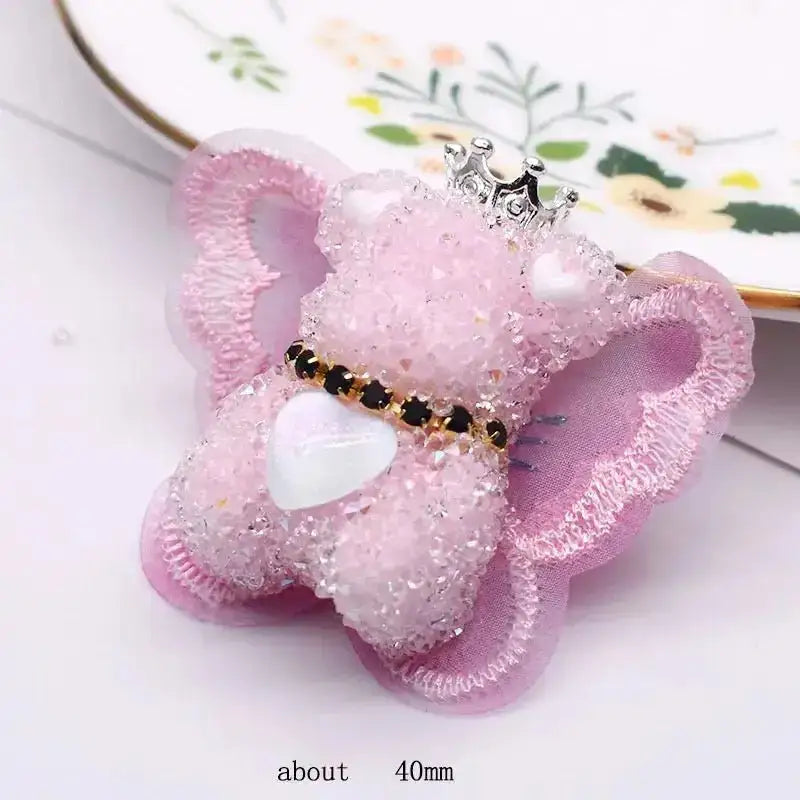 FS101355-About 40mm*46mm Butterfly Wing Bear Sugar Acrylic Beads For Making Beadable Pens Keychain -Zoe DIY Wholesale