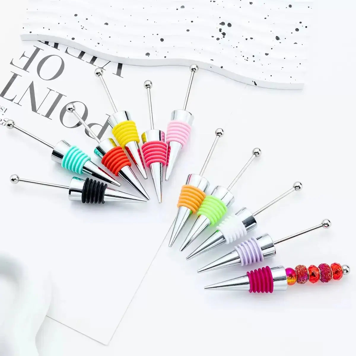FS101424-Beadable Wine Stopper -Zoe DIY Wholesale