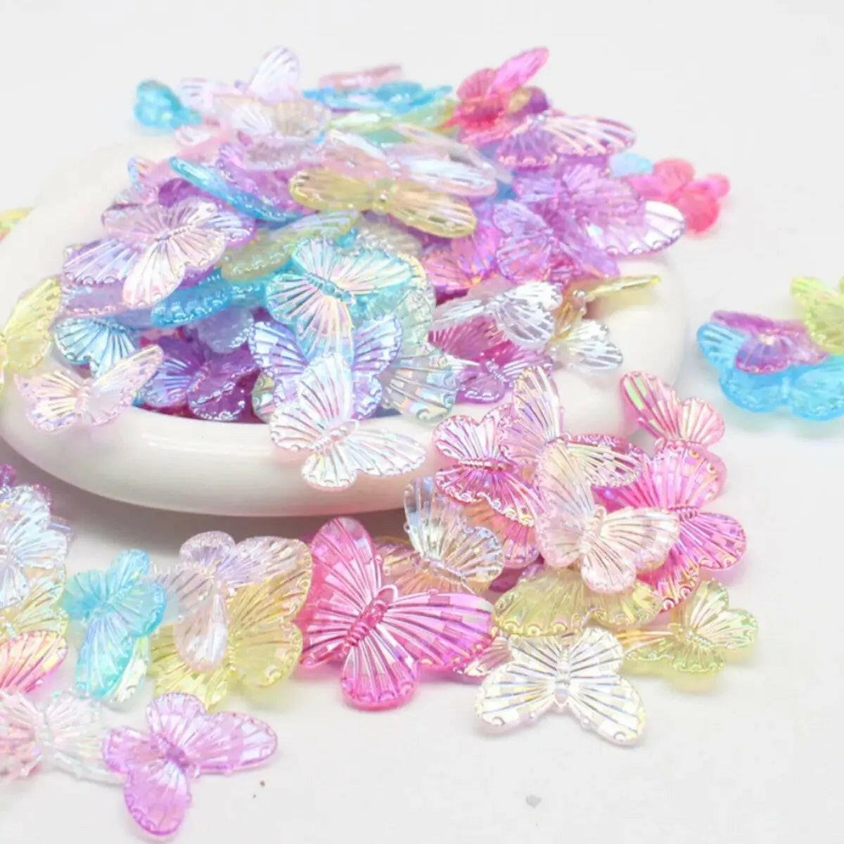 FS1015-31MM*41MM Clear AB Butterfly Acrylic Charms For Making Car Hangers Or Fancy Beads -Zoe DIY Wholesale