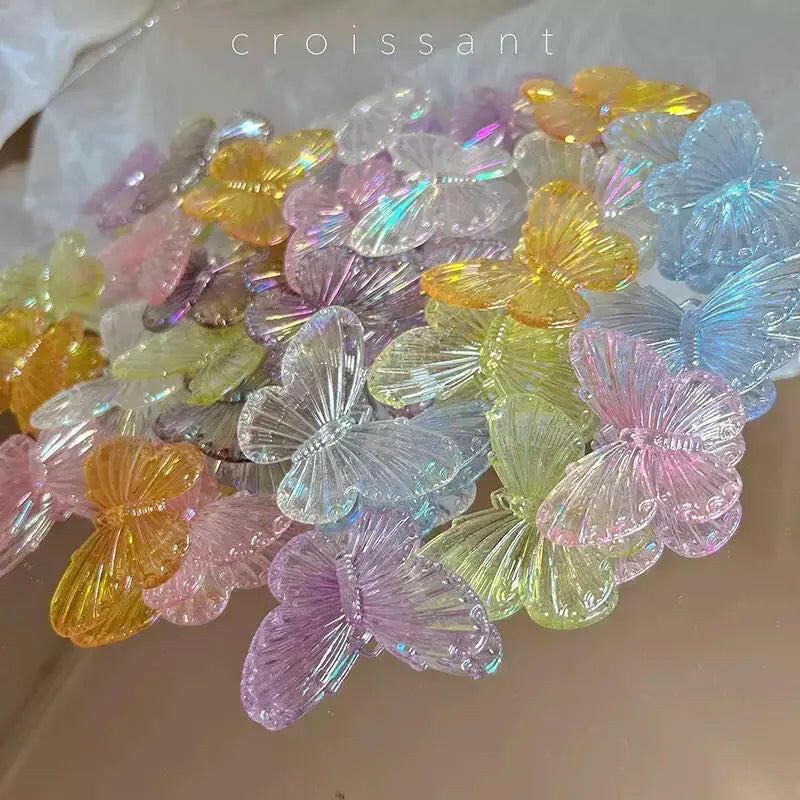 FS1015-31MM*41MM Clear AB Butterfly Acrylic Charms For Making Car Hangers Or Fancy Beads -Zoe DIY Wholesale