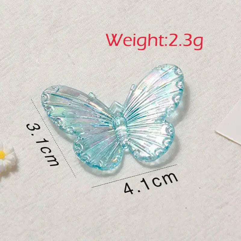 FS1015-31MM*41MM Clear AB Butterfly Acrylic Charms For Making Car Hangers Or Fancy Beads -Zoe DIY Wholesale