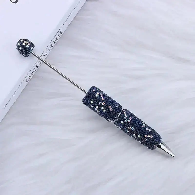 FS101507-Beadable Clay Pens with Shiny Rhinestones Covered the Entire Pen -Zoe DIY Wholesale