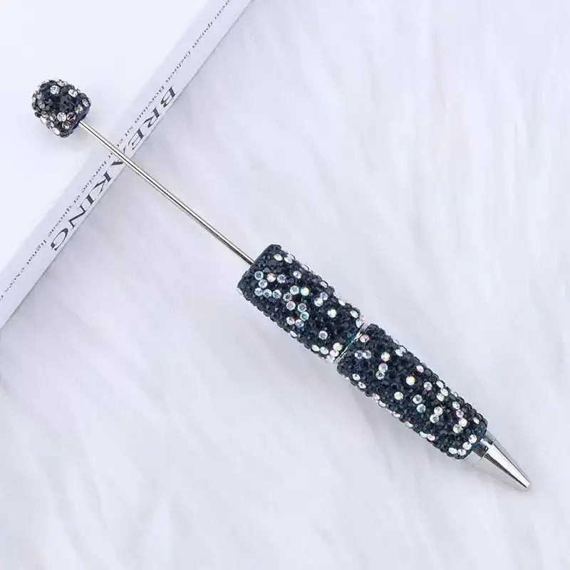 FS101507-Beadable Clay Pens with Shiny Rhinestones Covered the Entire Pen -Zoe DIY Wholesale
