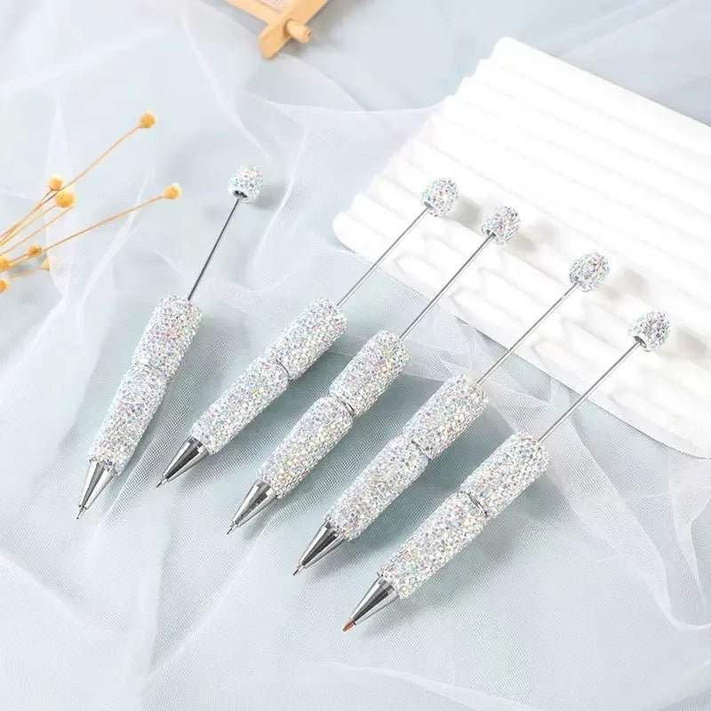 FS101507-Beadable Clay Pens with Shiny Rhinestones Covered the Entire Pen -Zoe DIY Wholesale