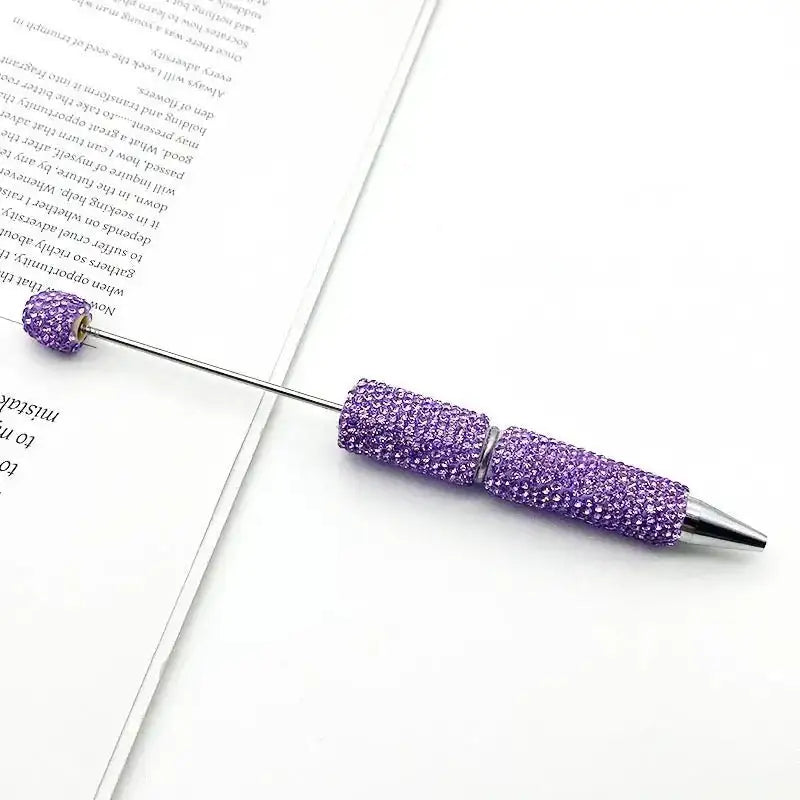 FS101507-Beadable Clay Pens with Shiny Rhinestones Covered the Entire Pen -Zoe DIY Wholesale